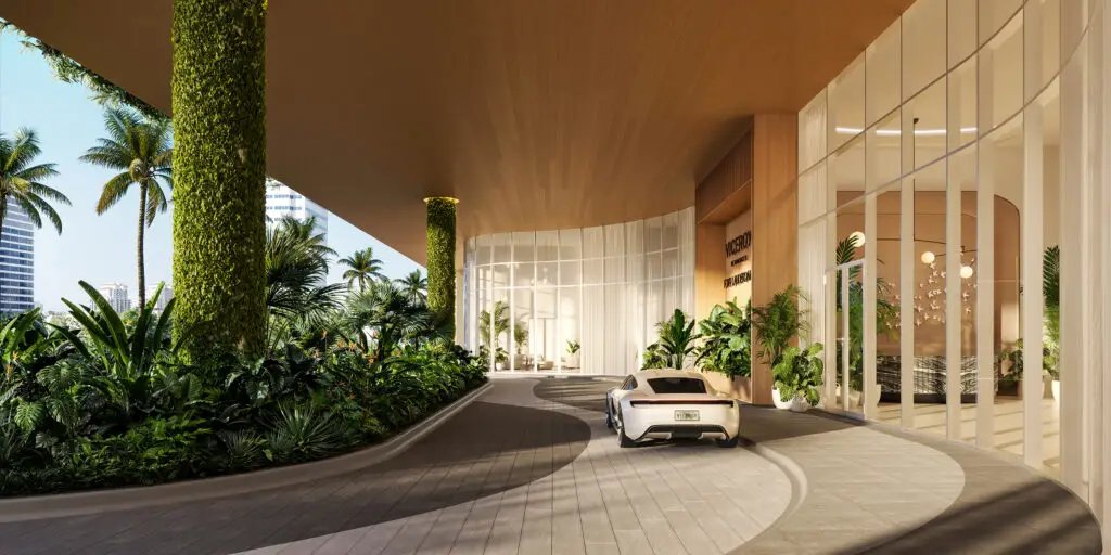 Porte-cochere entrance at Viceroy Residences Fort Lauderdale