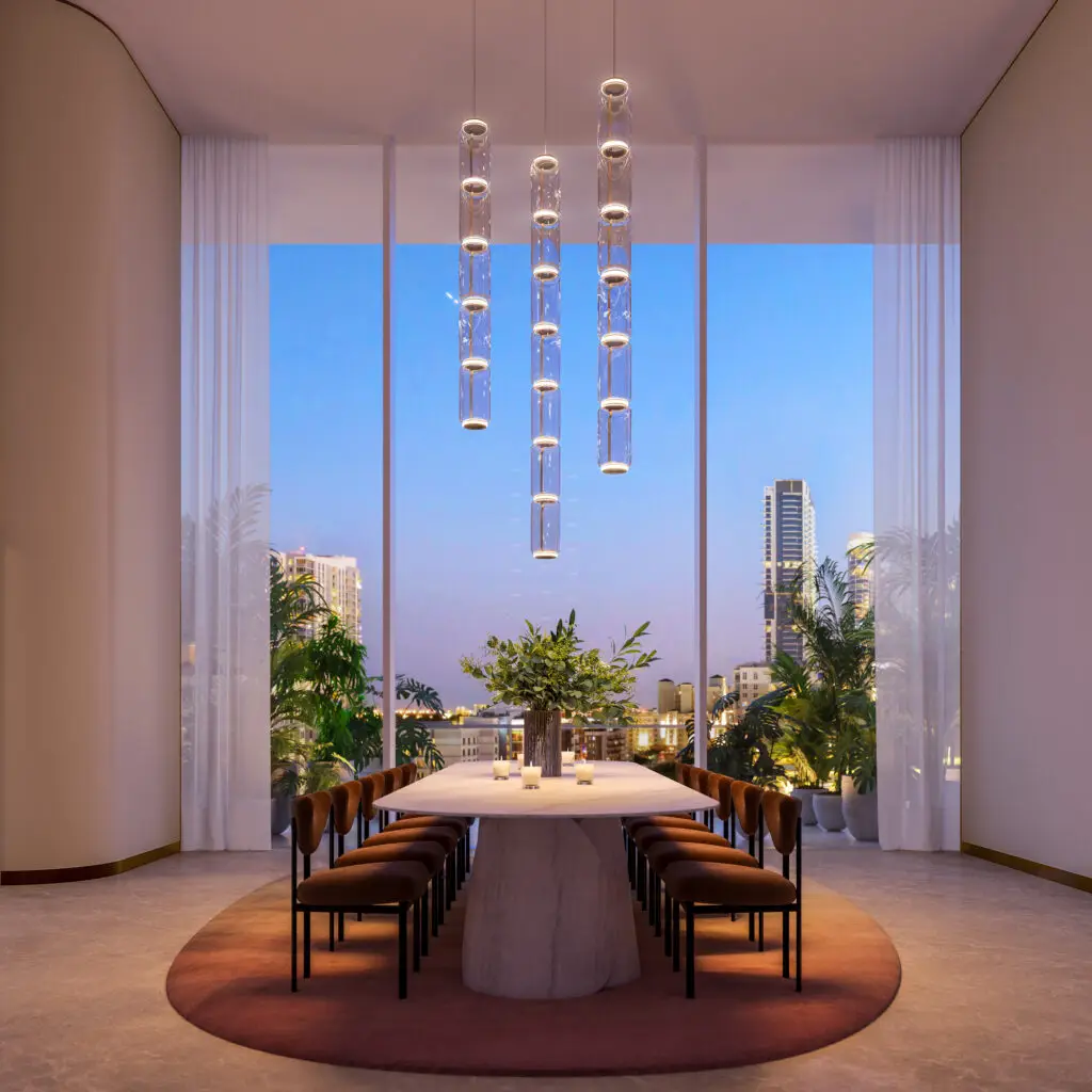 Private dining room at Viceroy Residences Fort Lauderdale