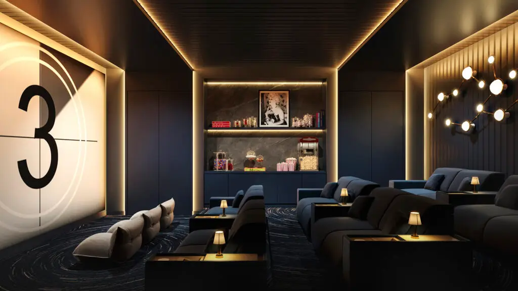 Private screening room at Viceroy Residences Fort Lauderdale